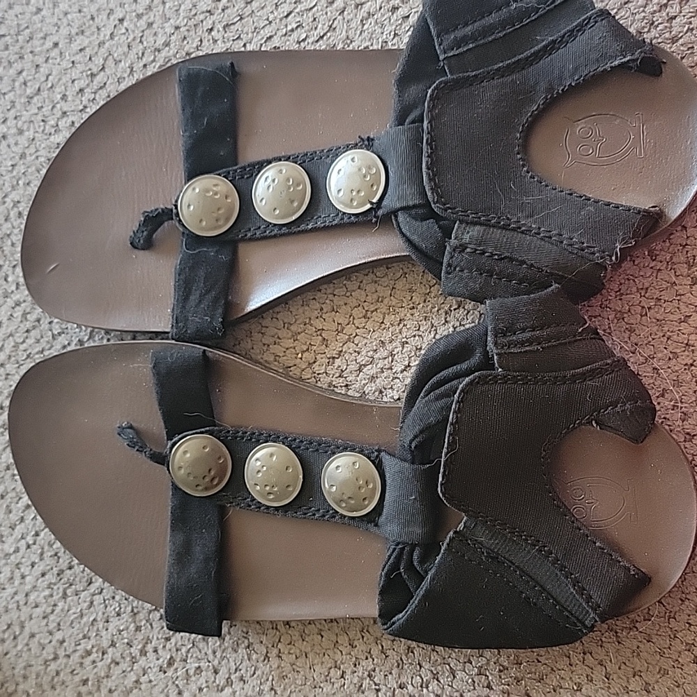 Black gladiator style sandals